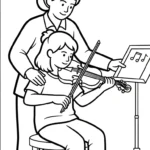 coloriage Violon pour bebe a imprimer