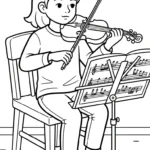 coloriage Violon à imprimer gratuit