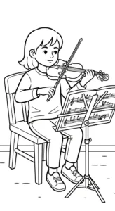 coloriage Violon à imprimer gratuit