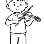 coloriage Violon pour primaire