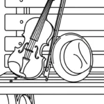 coloriage Violon pour enfant a imprimer gratuit