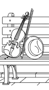 coloriage Violon pour enfant a imprimer gratuit