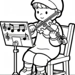 coloriage Violon à imprimer pour enfant de 2 ans
