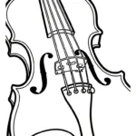 a imprimer coloriage Violon gratuit