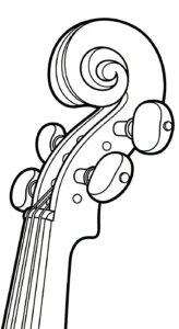 coloriage Violon à imprimer pour enfant de 3 ans
