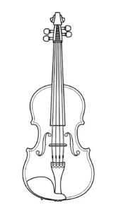 coloriage Violon pour enfants à télécharger