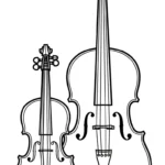coloriage Violon et découpage à imprimer