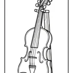 coloriage Violon educatif pour enfant