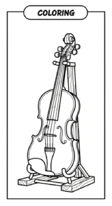 coloriage Violon educatif pour enfant