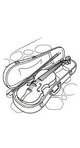 imprimer coloriage Violon gratuit