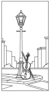 coloriage Violon à imprimer gratuit