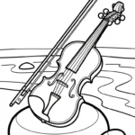 coloriage Violon à imprimer a4