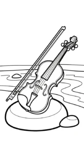 coloriage Violon à imprimer a4