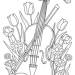 coloriage Violon educatif pour enfant
