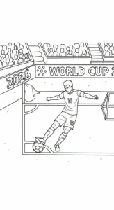 coloriage World Cup 2026 à imprimer gratuitement pdf