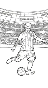 coloriage World Cup 2026 à imprimer pour enfant de 3 ans