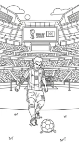 coloriage World Cup 2026 gratuit pour enfants