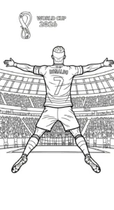 coloriage World Cup 2026 et découpage à imprimer