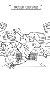 coloriage World Cup 2026 pour primaire