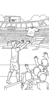 image de coloriage World Cup 2026 pour enfant