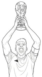 image de coloriage World Cup 2026 pour enfant