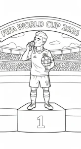coloriage World Cup 2026 a colorier en ligne gratuitement