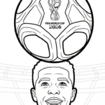 image de coloriage World Cup 2026 pour enfant