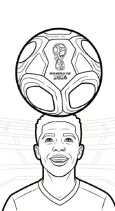 image de coloriage World Cup 2026 pour enfant