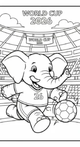 coloriage World Cup 2026 a dessiner et imprimer