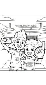 coloriage World Cup 2026 pour enfant gratuit