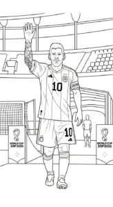 coloriage World Cup 2026 pour enfants à imprimer