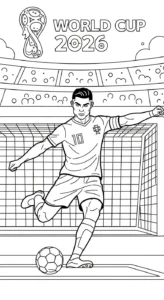 coloriage World Cup 2026 pour enfants a imprimer gratuit