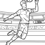 image de coloriage World Cup 2026 pour enfant
