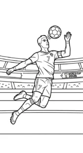 image de coloriage World Cup 2026 pour enfant