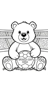 image de coloriage World Cup 2026 pour enfant