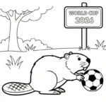 coloriage World Cup 2026 pour enfant de 4 ans