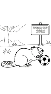 coloriage World Cup 2026 pour enfant de 4 ans