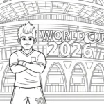 coloriage World Cup 2026 et decoupage a imprimer gratuit