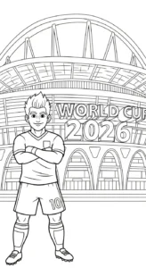 coloriage World Cup 2026 et decoupage a imprimer gratuit