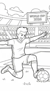 imprimer coloriage World Cup 2026 pour enfant