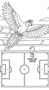 coloriage World Cup 2026 pour enfant de 5 ans