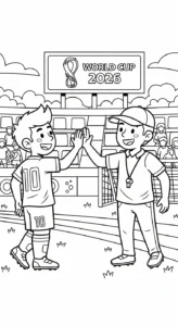 coloriage World Cup 2026 à imprimer pdf