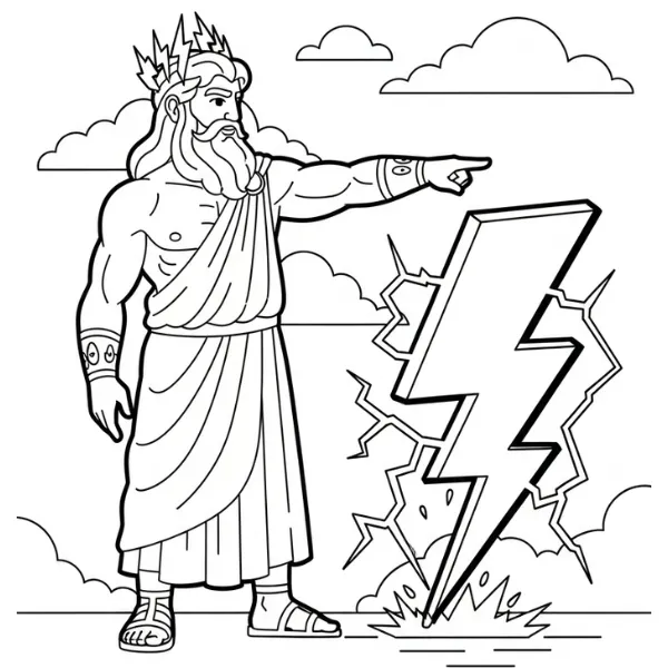 Tranh tô màu Zeus