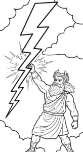 a imprimer coloriage Zeus gratuit