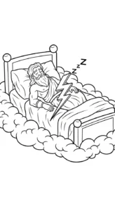 coloriage Zeus à imprimer pour enfant de 4 ans