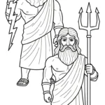 coloriage Zeus pour enfants à télécharger