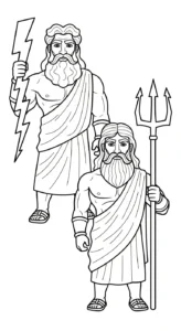coloriage Zeus pour enfants à télécharger