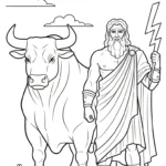 coloriage Zeus pour enfant à imprimer