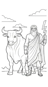 coloriage Zeus pour enfant à imprimer