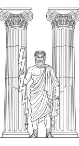 coloriage Zeus à imprimer gratuit